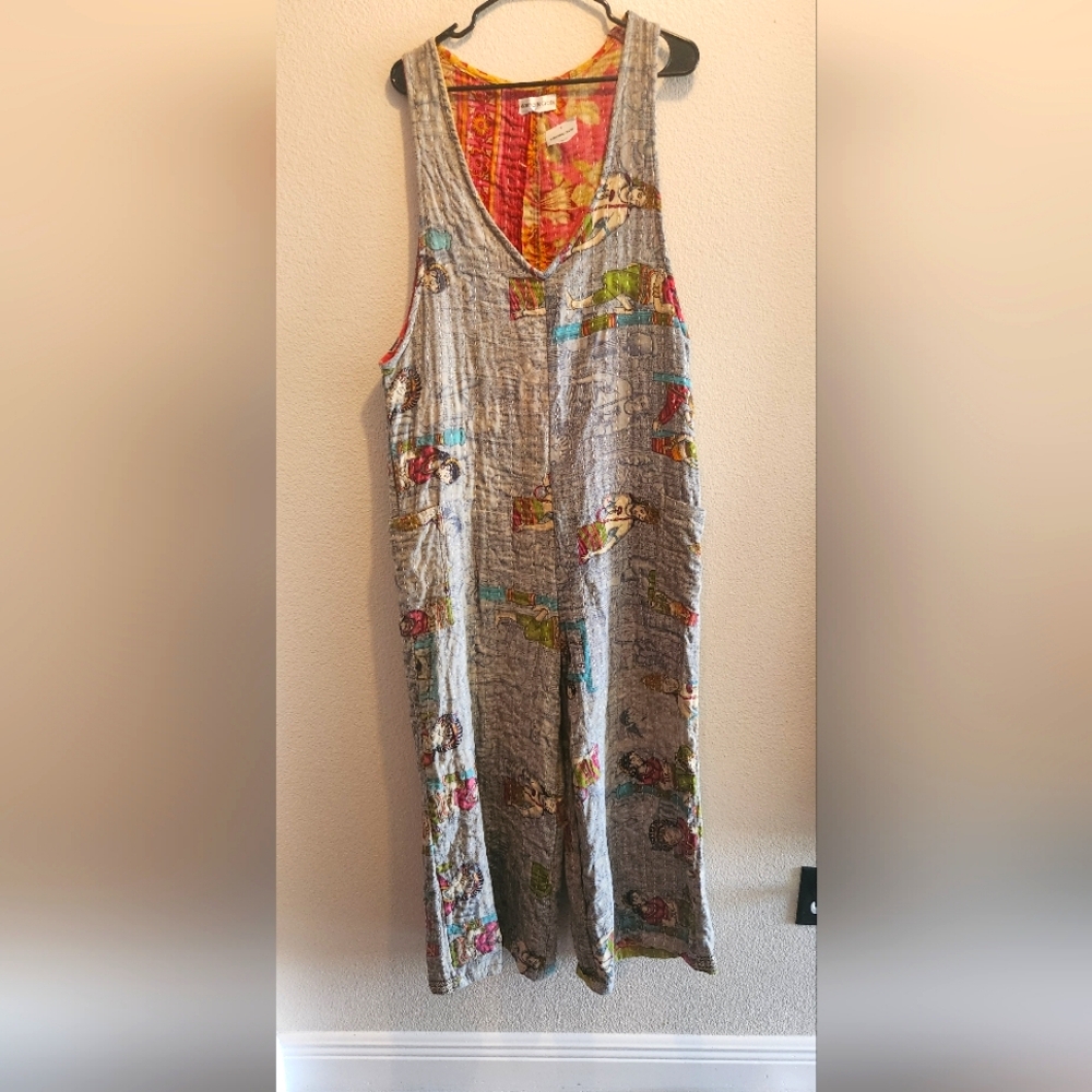 Handmade in India wide leg Overalls NWOT